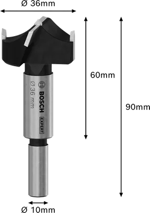 Bosch EXPERT Laminated Wood Hinge Cutting Drill Bit 36 mm.