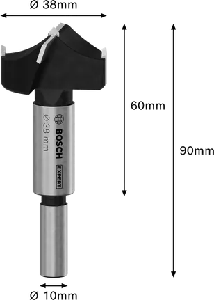 Bosch EXPERT Laminated Wood Hinge Cutting Drill Bit 38 mm.