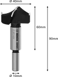 Bosch EXPERT Laminated Wood Hinge Cutting Drill Bit 40mm.