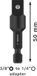 Bosch PRO socket adapter 3/8 inch to 1/4 inch, 50 mm.