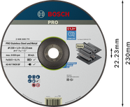Bosch PRO stainless steel and metal cutting disc 230mm.