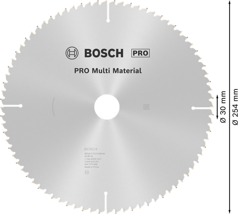 Bosch PRO Multi Material circular saw blade, 254 mm.