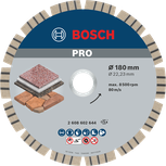 Bosch PRO Stone Diamond Disc 180 mm for cutting stone.
