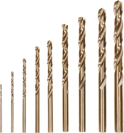 Bosch PRO HSS-Co twist drill bit set, 10 sizes.