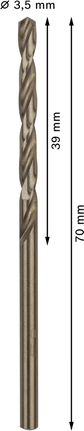 Bosch PRO Stainless Steel HSS-Co twist drill bit 3.5 mm.
