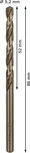 Bosch PRO HSS-Co drill bit 5.2 mm for stainless steel.