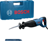 Bosch GSA 12-30 reciprocating saw with case and blade.