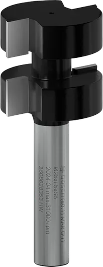 Bosch PRO Router Tongue Jointing Bit 25mm for wood joints.