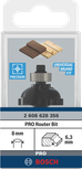 Bosch PRO Router Bit Classical Cove 6.3 mm radius.
