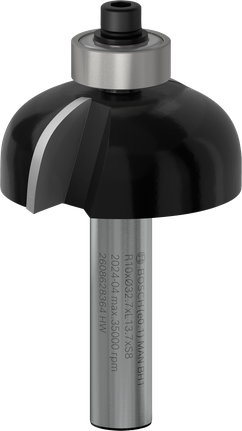 Bosch PRO Router Bit Cove R10 with 8 mm shank.