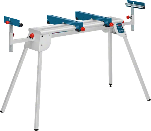 Bosch GTA 2600 saw stand with extendable support.
