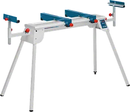 Bosch GTA 2600 saw stand with extendable support.
