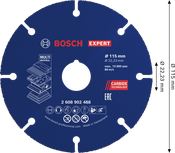 Bosch EXPERT Multi Material Carbide Cutting Disc 115 mm.