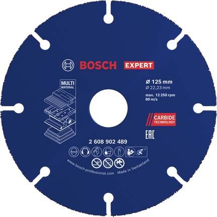 Bosch EXPERT Multi Material Carbide Cutting Disc 125 mm.