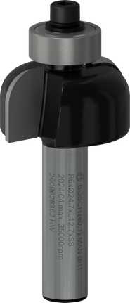 Bosch PRO Router Bit Cove R 6 with 8 mm shank.