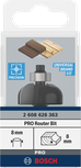 Bosch PRO Router Bit Cove 8 mm for precision wood shaping.