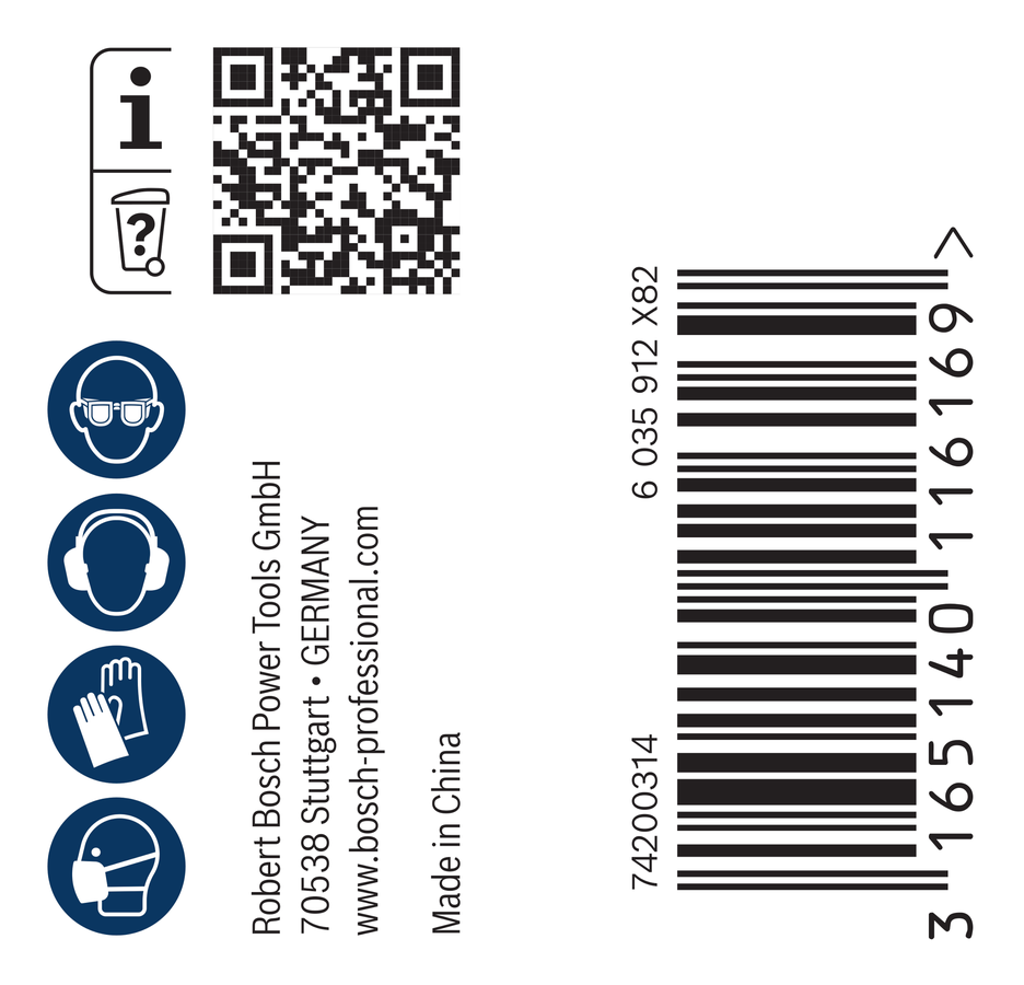 Bosch diamond core cutter adapters packaging.