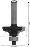 Bosch PRO Router Bit Ogee Fillet R 4.8 shank 8 mm.