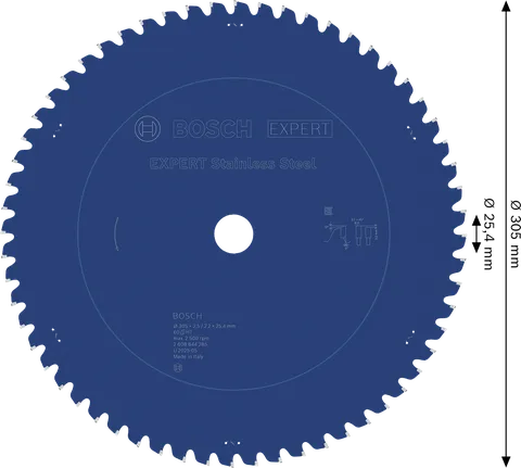 Bosch EXPERT Stainless Steel circular saw blade, 305mm 60 teeth.