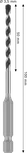 Bosch PRO HEX-5 Drill Bit 3.5x50x100 mm for precise drilling.