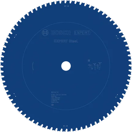 Bosch EXPERT Steel circular saw blade T80 for metal cutting.