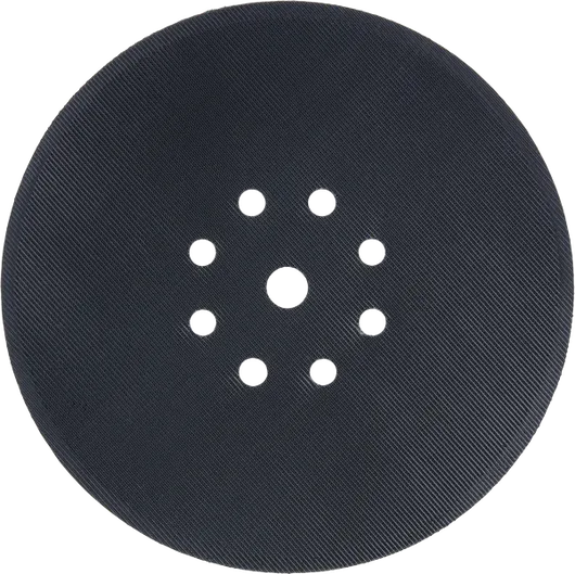 Bosch 215 mm backing pad with 8 perforations.