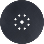 Bosch 215 mm backing pad with 8 perforations.