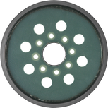 Bosch sanding pad medium-hard 125 mm with 8 holes.