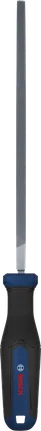 Bosch square file 200 mm with ergonomic handle.