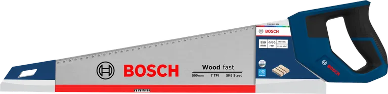 Bosch handsaw 550 mm 7 TPI for fast wood cutting.