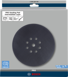 Bosch backing pad 215 mm with 8 holes for sanding.