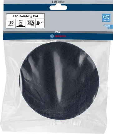 Bosch M14 backing pad 150 mm with hook-and-loop fastening.