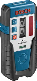 Bosch LR 1 laser receiver for leveling tasks.