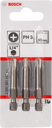Μύτες κατσαβιδιού Bosch PH3 49mm.