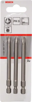 Μύτες κατσαβιδιού Bosch PH3 89mm 1/4″ εξαιρετικά σκληρές.