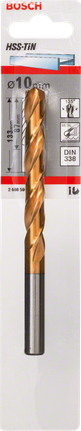 Τρυπάνι μετάλλου Bosch HSS-TiN 10 mm.