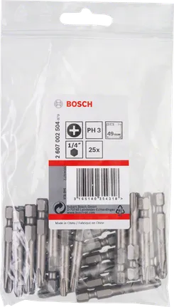 Σετ μύτες κατσαβιδιού Bosch PH3 1/4″.