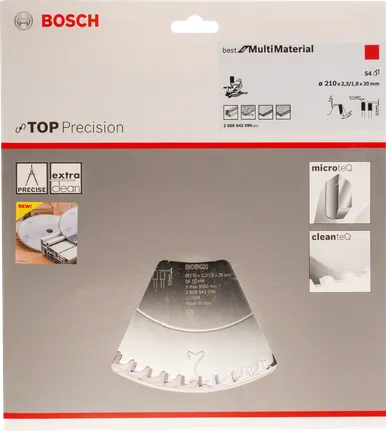Λεπίδα κυκλικού πριονιού Bosch Top Precision MultiMaterial 210×30 mm.