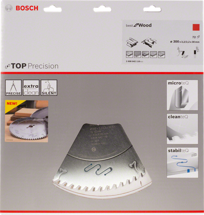 Κυκλική πριονόλαμα Bosch Top Precision Best for Wood.