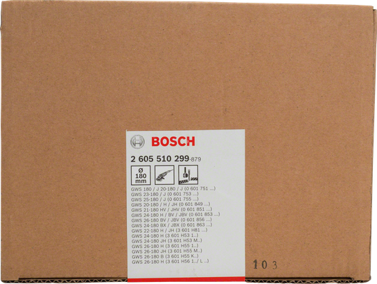 Προστατευτικός προφυλακτήρας κοπής Bosch 180 mm.