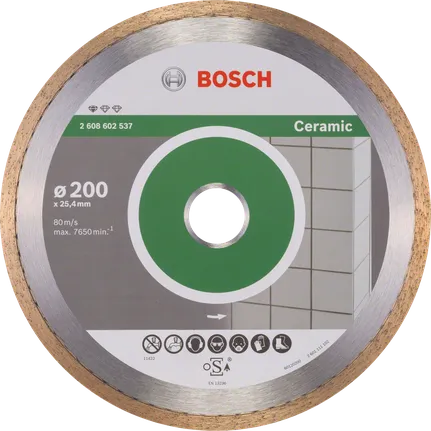 Δίσκος κοπής με διαμάντι Bosch Standard για κεραμικό 200 mm.