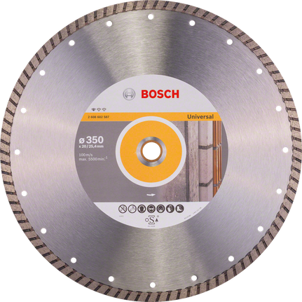 Δίσκος κοπής με διαμάντι Bosch Universal για δομικά υλικά.