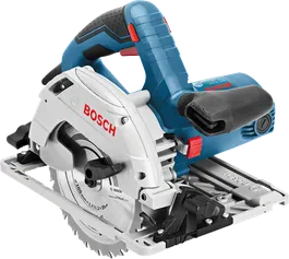 Κυκλικό πριόνι χειρός Bosch GKS 55+ GCE για κοπή ξύλου.