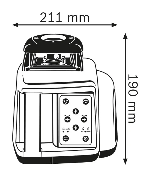 Διαστάσεις αλφαδιού λέιζερ.
