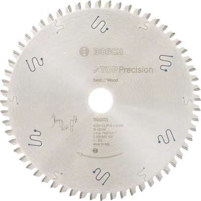 Λάμα κυκλικού πριονιού Bosch Top Precision Best for Wood 254 mm.