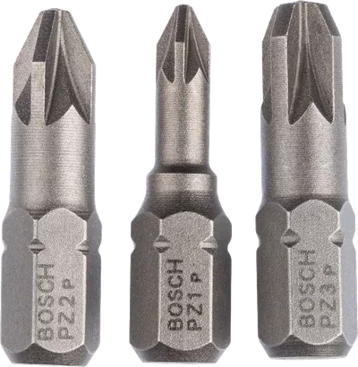 Σετ κατσαβιδιών Bosch 3 τεμαχίων εξαιρετικά σκληρών PZ1 PZ2 PZ3.