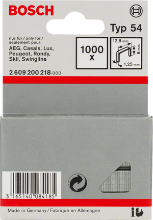 Συνδετήρες Bosch Typ 54 12,9 mm.
