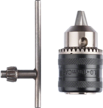 Τσοκ τρυπανιού με κλειδί Bosch 1,0–10,0 mm με ανταλλακτικό κλειδί.