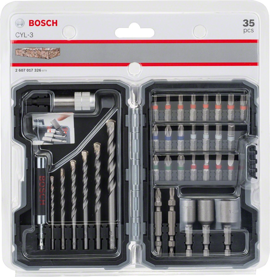 Σετ τρυπανιών και κατσαβιδιών CYL-3 Bosch 35 τεμαχίων.