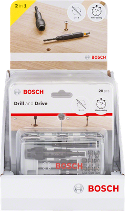 Σετ τρυπανιών Bosch 2 σε 1, 20 τεμάχια.